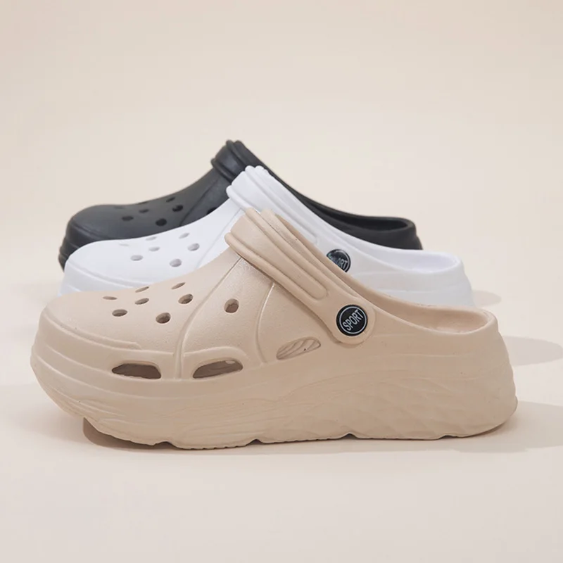 Women's Fashion Platform Sandals Summer 2025 Thick Sole Soft Eva Clogs Garden Shoes for Women Hollow Out Non Slip Beach Sandals - Image 4