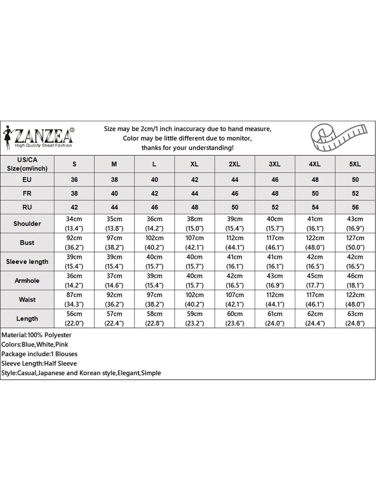 Vintage Blouse Women Spring 3/4 Sleeve Tops Fashion Work Pullovers Casual Loose V Neck Tunic Solid Buttons Blusas ZANZEA 2025 - Image 6