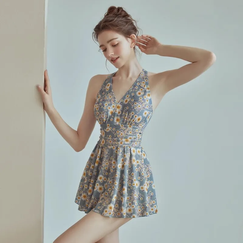 New Style Women Swimwear Belly Thin Sexy Ladies One-piece Swimsuit South Korea Big Size Hot Spring Swimwear Bathing Suit Women - Image 4