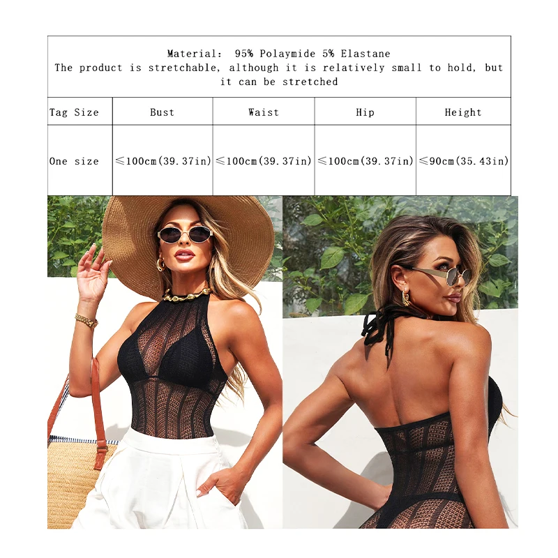 Sexy Women Fishnet Hollow Out Cover Up Dress See Through Bodycon Beach Swimwear Summer Style - Image 4