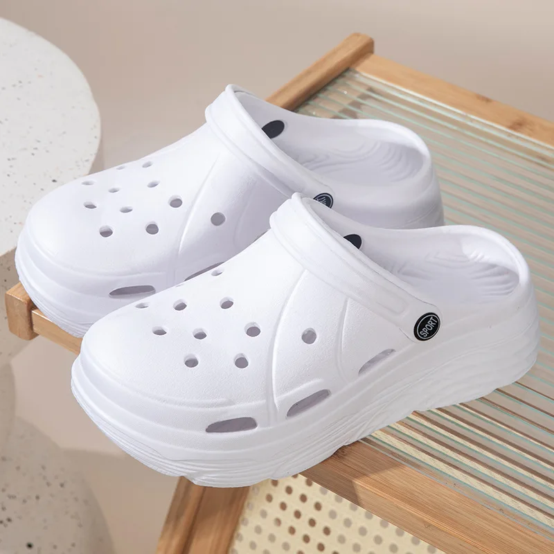 Women's Fashion Platform Sandals Summer 2025 Thick Sole Soft Eva Clogs Garden Shoes for Women Hollow Out Non Slip Beach Sandals - Image 2
