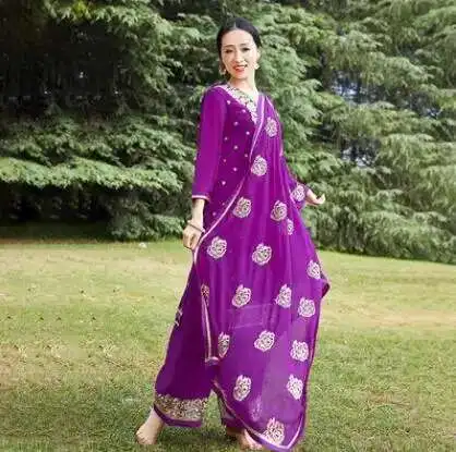 India Pakistan Punjabi Dupattas Daily Suits Woman Blouse Pants Scarf Kurtas Saree Top Katak Sets Women Dress Set - Image 9