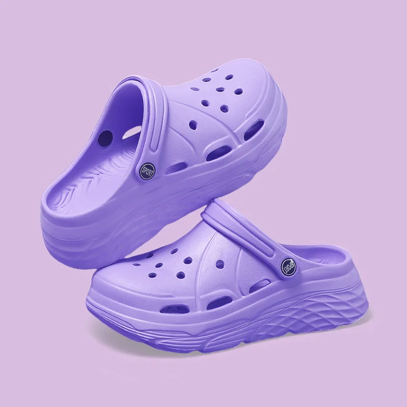 Women's Fashion Platform Sandals Summer 2025 Thick Sole Soft Eva Clogs Garden Shoes for Women Hollow Out Non Slip Beach Sandals - Image 8