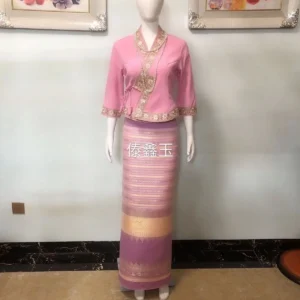 2pcsThailand Long-gyi Skirt Dai Ethnic Clothing Summer Sarong Dai Tube Skirt Women's Clothing