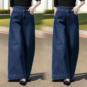 High Waist Denim Wide Leg Pants Women New Spring Autumn Style Loose Slimming Casual Versatile Fashion Straight Leg Long Pants