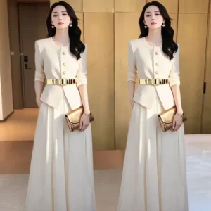 Single/set, Autumn New High-end Women's Clothing Fashion Foreign-style Professional Xiaoxiangfeng Jacket Culottes Two-piece Set