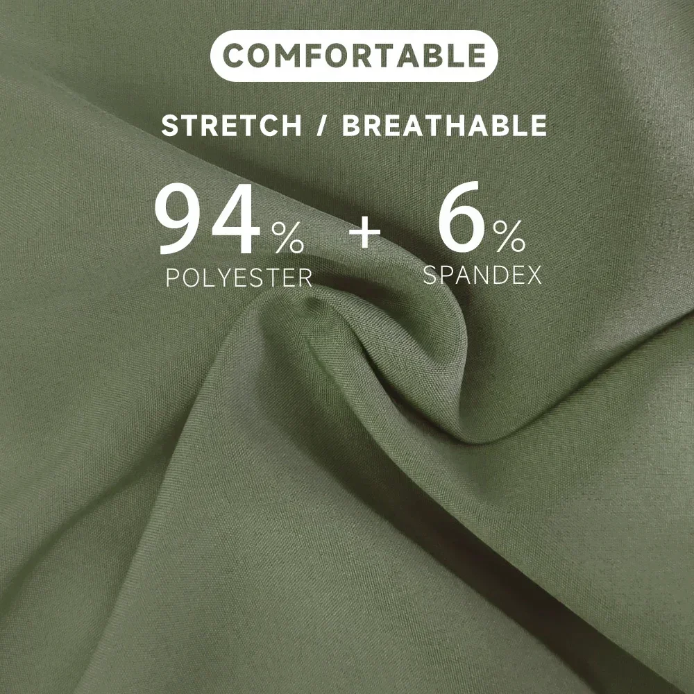 Stretch Scrubs Women Set Nursing Uniforms Clinical Scrubs Set Nurse Doctor Dustproof Workwear Medical Scrubs Top+ Jogger Pants - Image 4