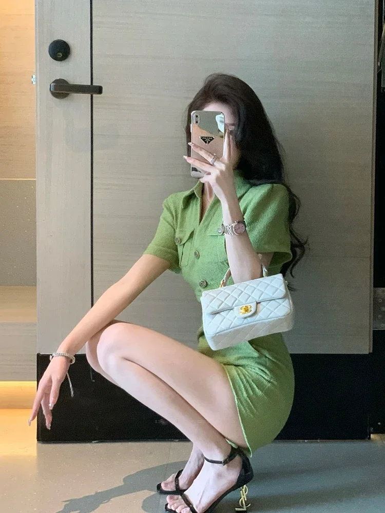 2025 Summer New Women Turn Down Collar Short Jumpsuits Female Solid Color Loose Shorts Ladies Short Sleeve Wide Leg Rompers P68 - Image 4